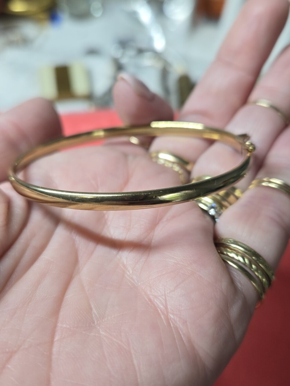 Classic Sterling Round Bangle Bracelet - Elegant Women's Jewelry